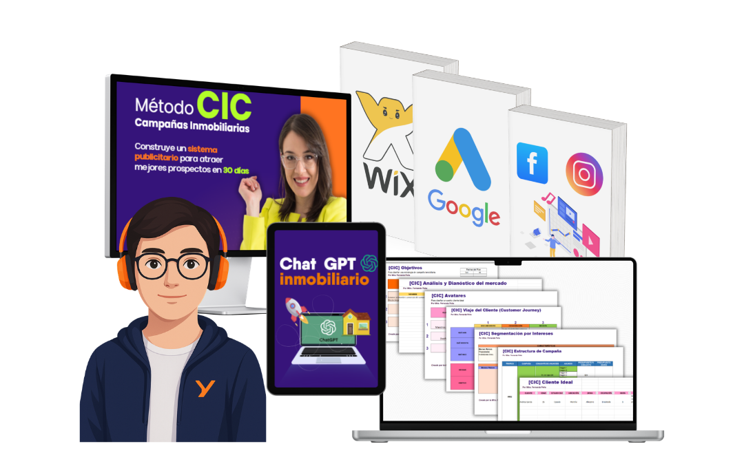 Mockup del Método CIC: pantallas, plantillas y recursos del programa